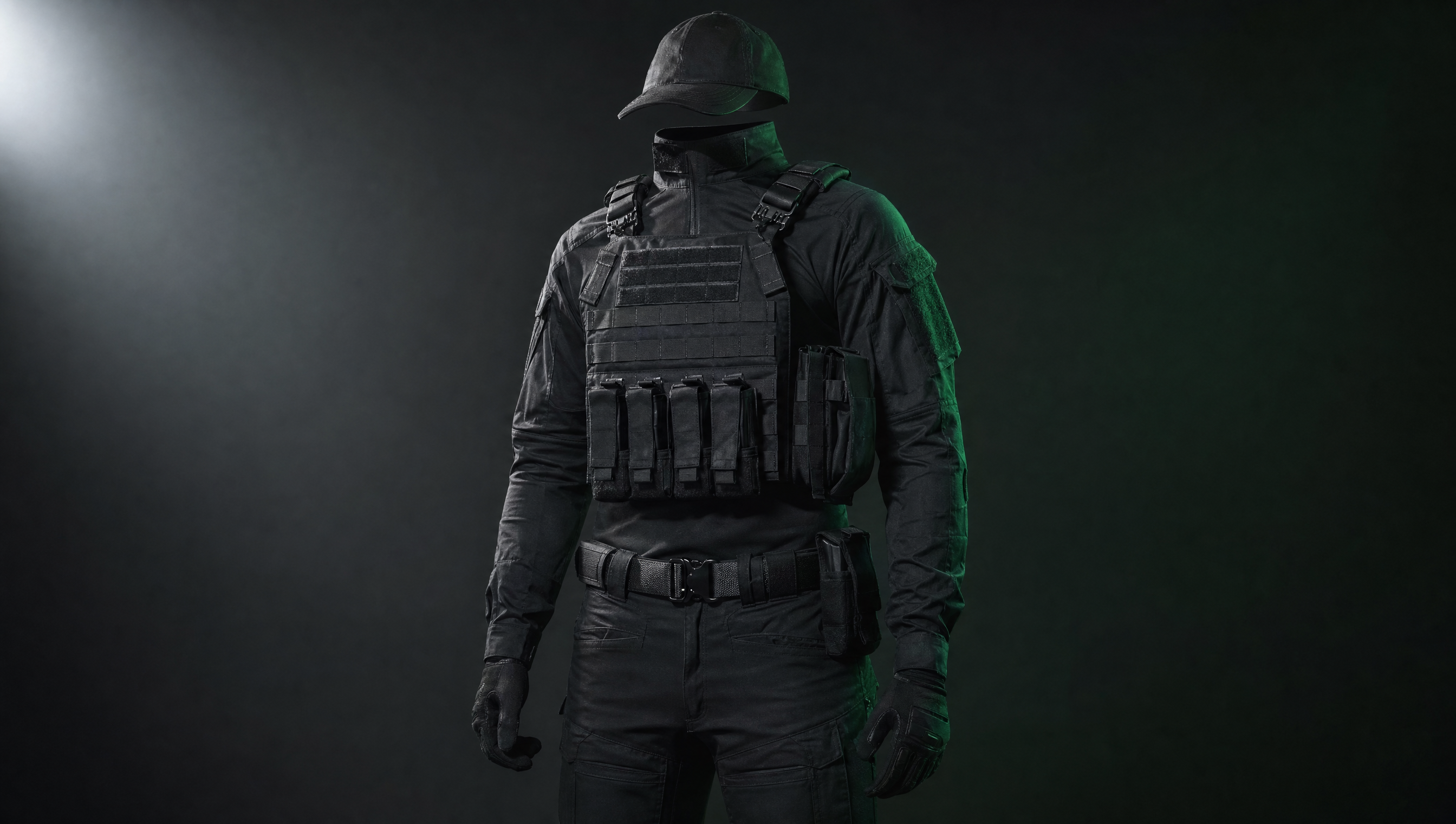 Uniforme de fuerzas especiales en negro