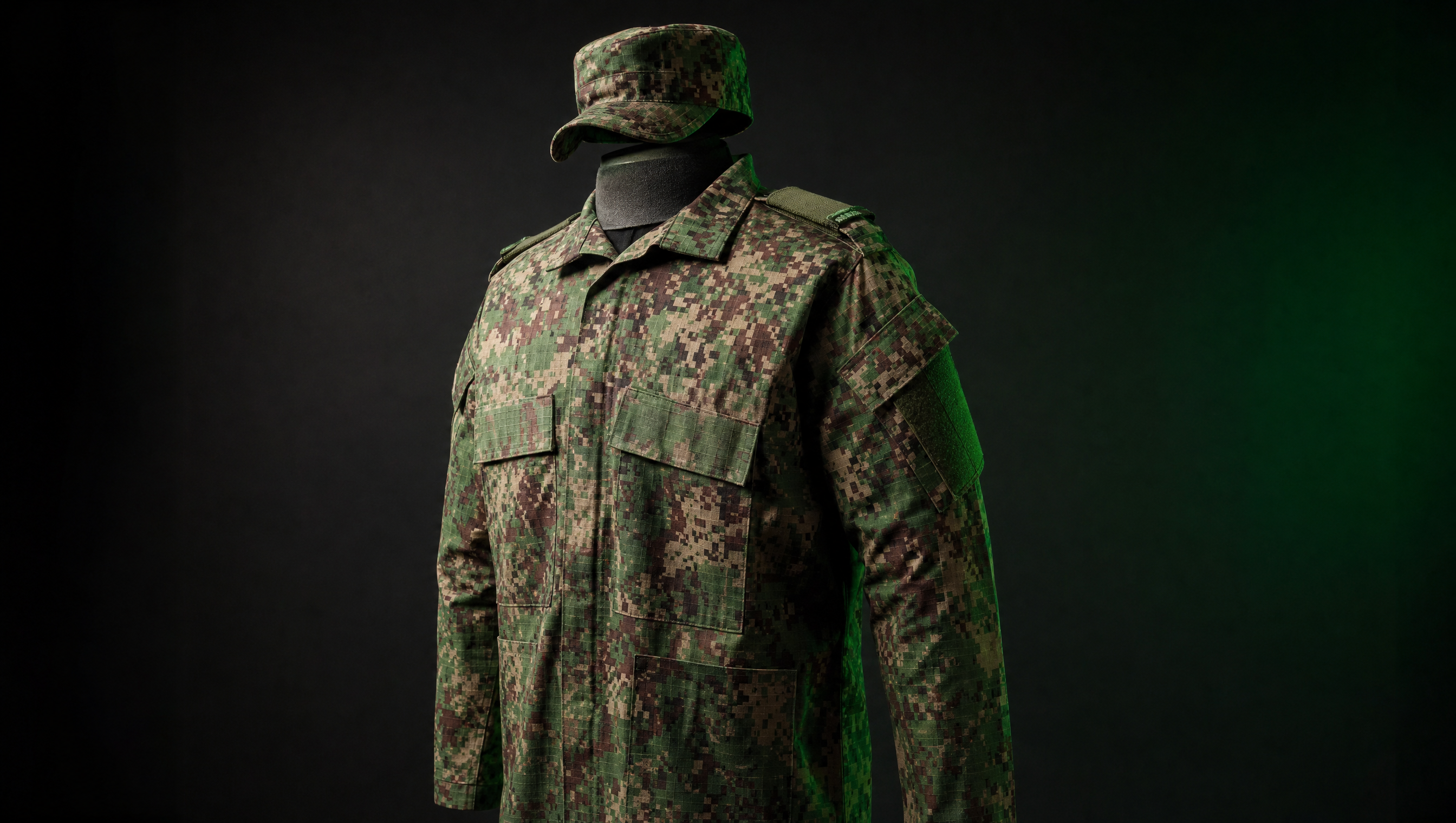 Uniforme militar de camuflaje pixelado